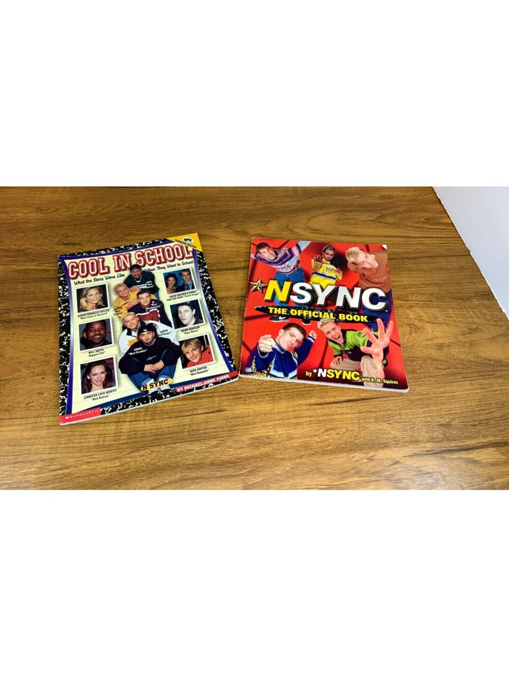 Vintage 1998 NSYNC Official Book + Cool in School Scholastic Book Lot Y2K